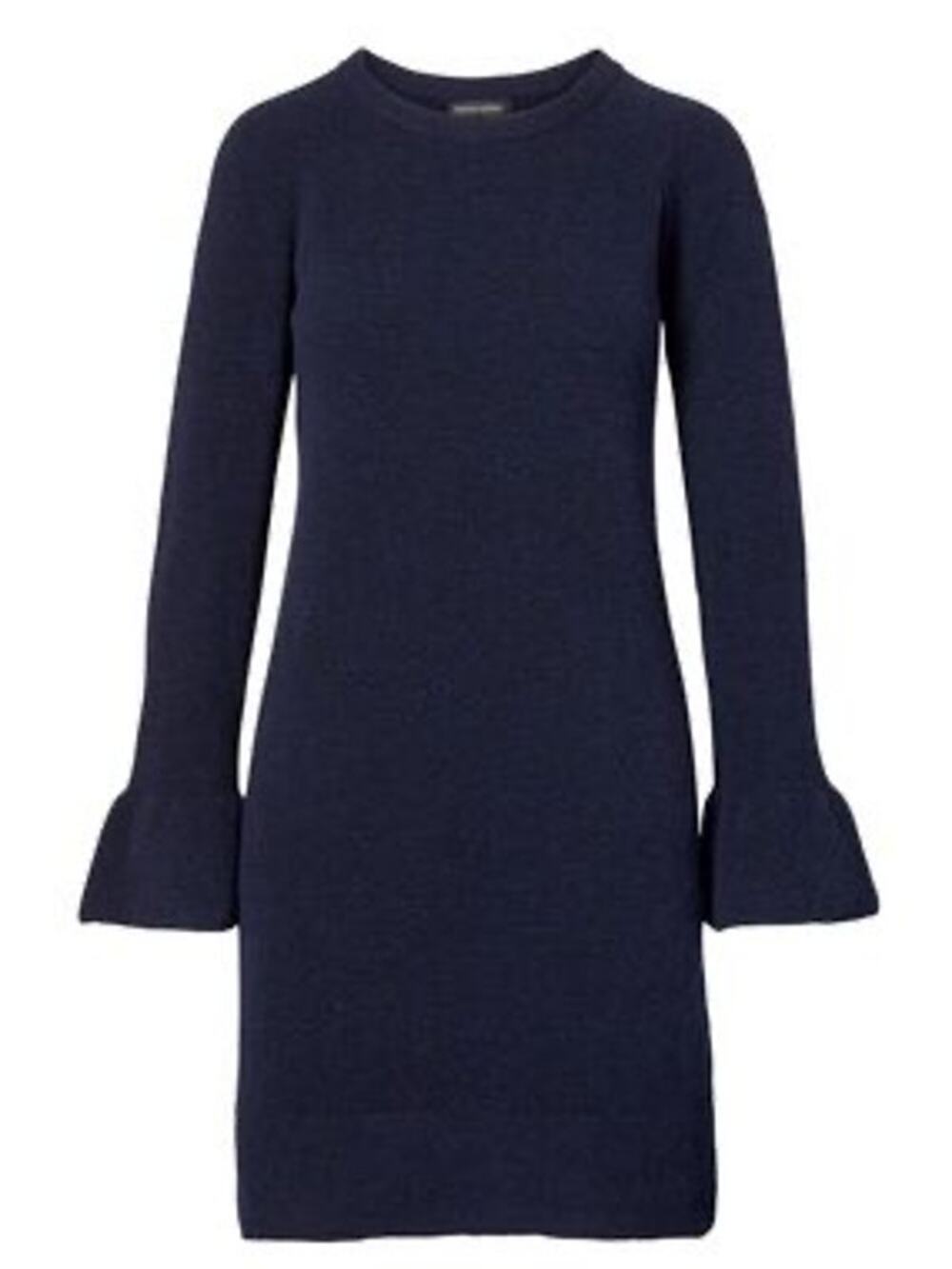 NWT Banana Republic Small Navy Blue Wool Blend Long Sleeve Sweater Dress Bell